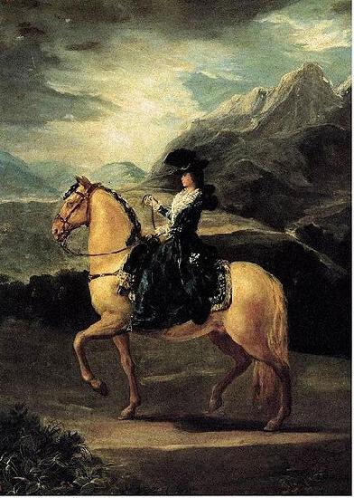 Francisco de Goya Equestrian portrait of Maria Teresa de Vallabriga oil painting image